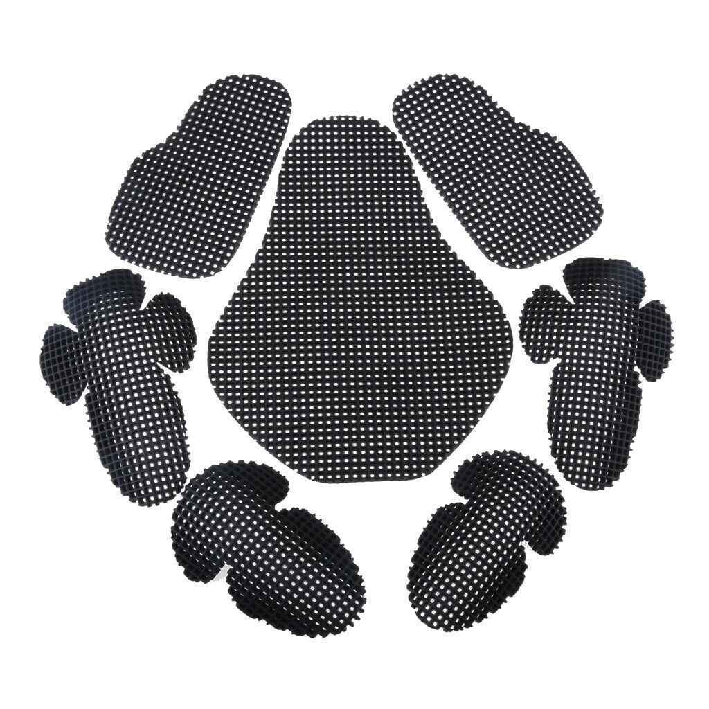 2X 7Pcs Motorcycle Elbow Shoulder Protection Pads Body Protectors Racing Armour