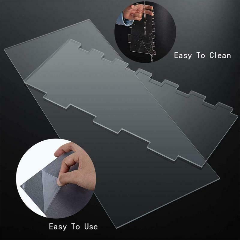 Smoother Cake Scrape Acrylic Variety of Pattern Styles Edge Stripe Kitchen 3 Pcs