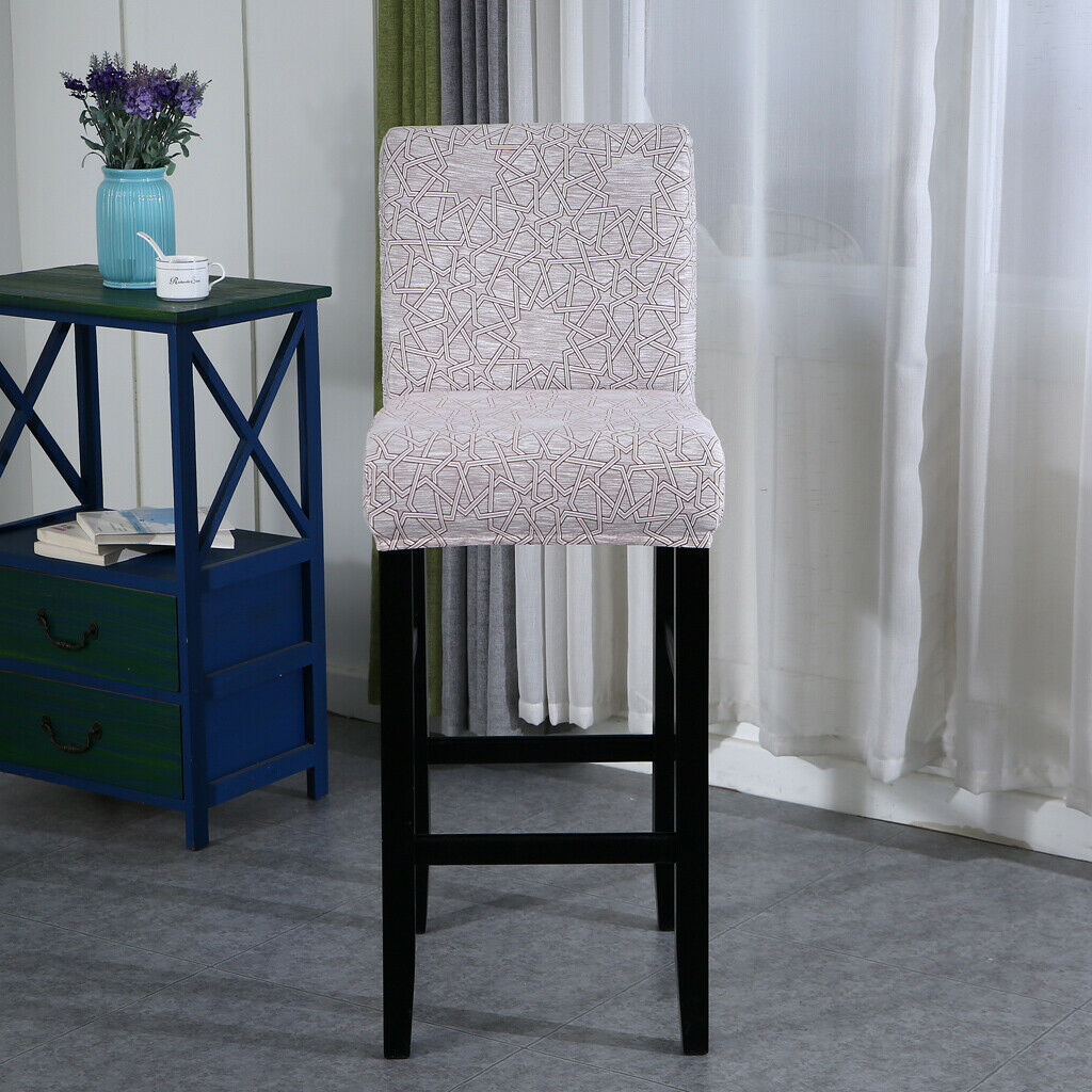 2pcs Spandex Dining Room Chair Covers Bar Counter Side Stool Slipcovers