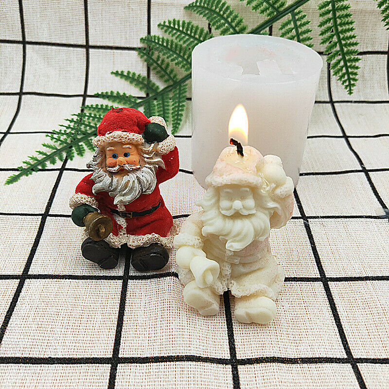 Santa Claus scented candle silicone mold Gypsum silica gel mold Christmas gi JD