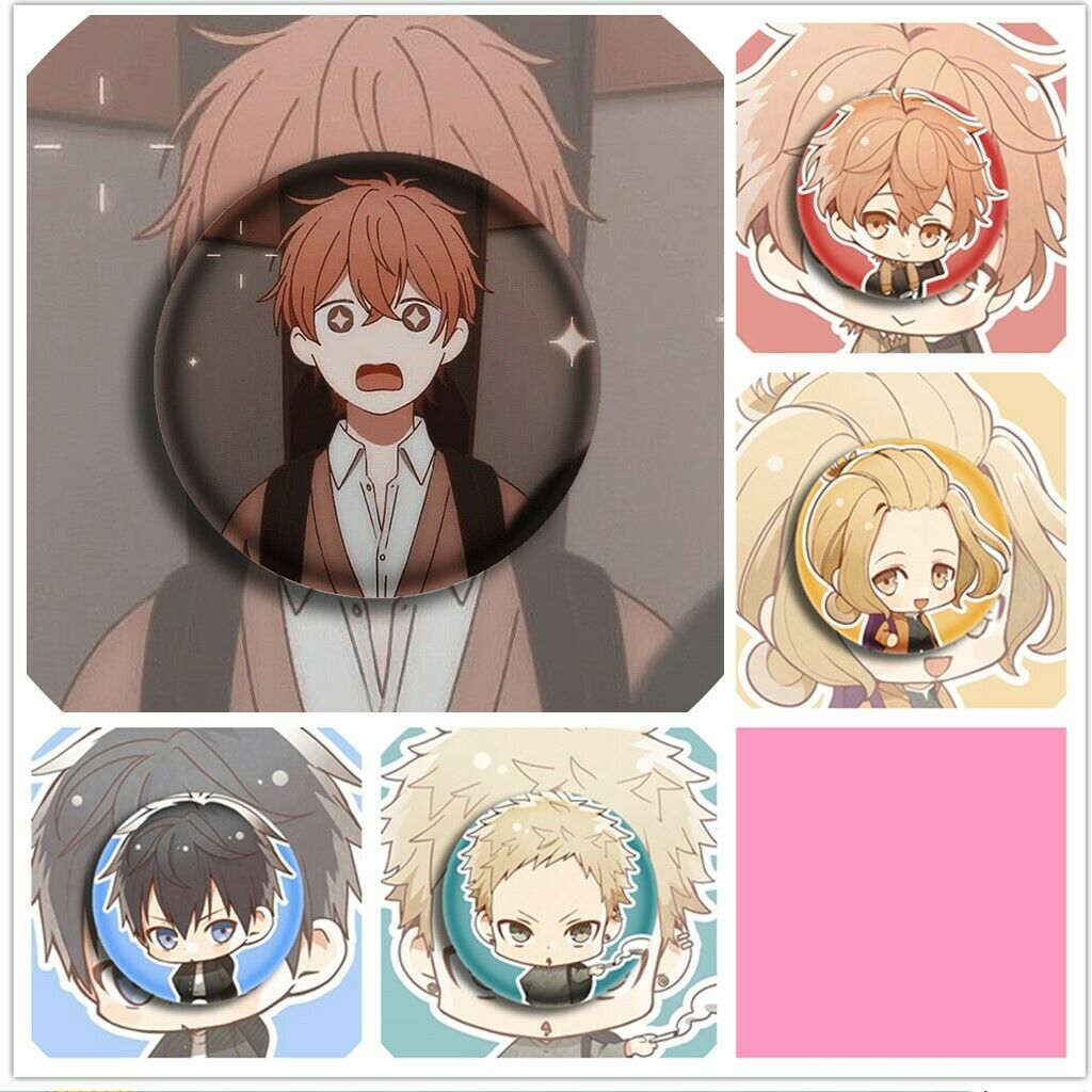 Given Mafuyu Ritsuka Haruki Akihiko Badges 5 Pieces Pins Schoolbag 2.3"