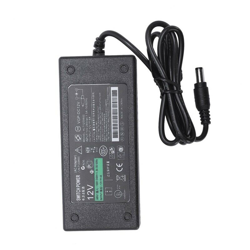 72 Watt 12V 6A 5.5 * 2.5 mm AC/ DC Power Supply Adapter ideal for LED light CCX4