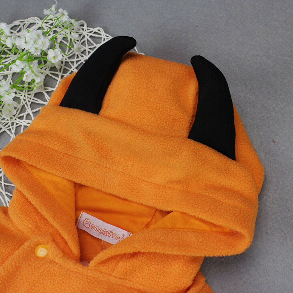 Baby Hooded Rompers Long Sleeve Outfits Halloween Pumpkin Jumpsuits 90