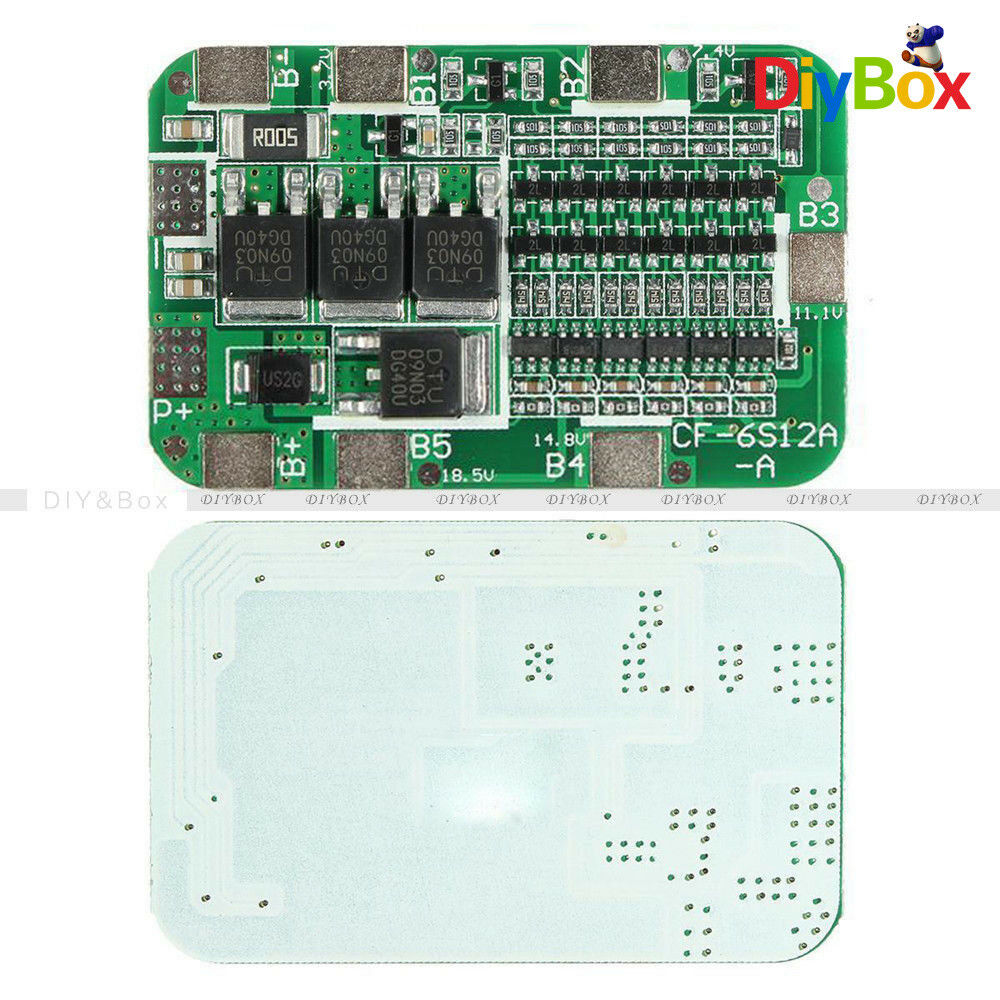 6S 15A Li-ion Lithium Battery Cells BMS Protection PCB Board For 6 Packs
