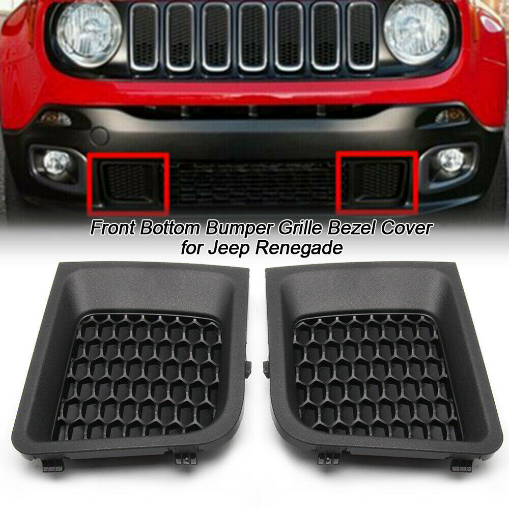 For Jeep Renegade 15-17 Front Grill Bezel Cover Car Front Bumper Lower Grille