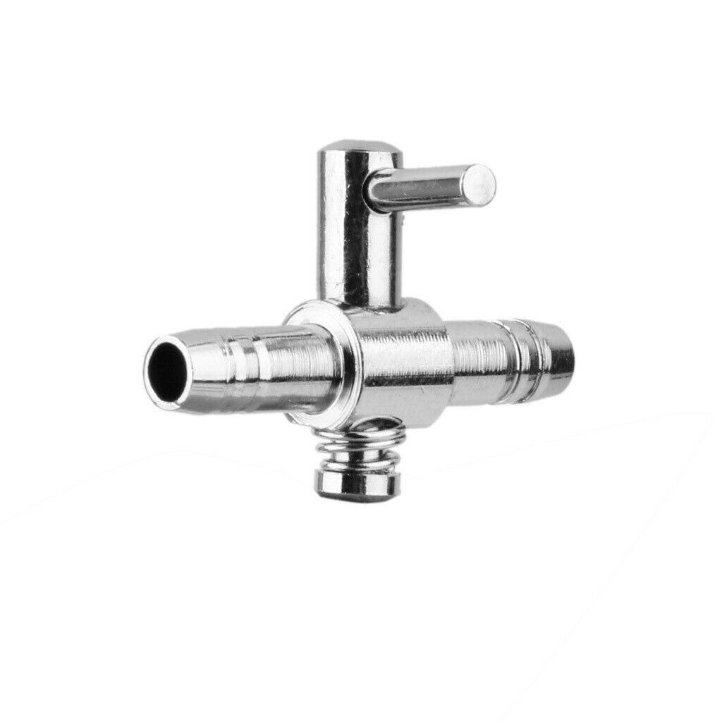 Aquarium Tank Air Pump Flow Tube Pipe 1-Way Stainless Steel Control Valve