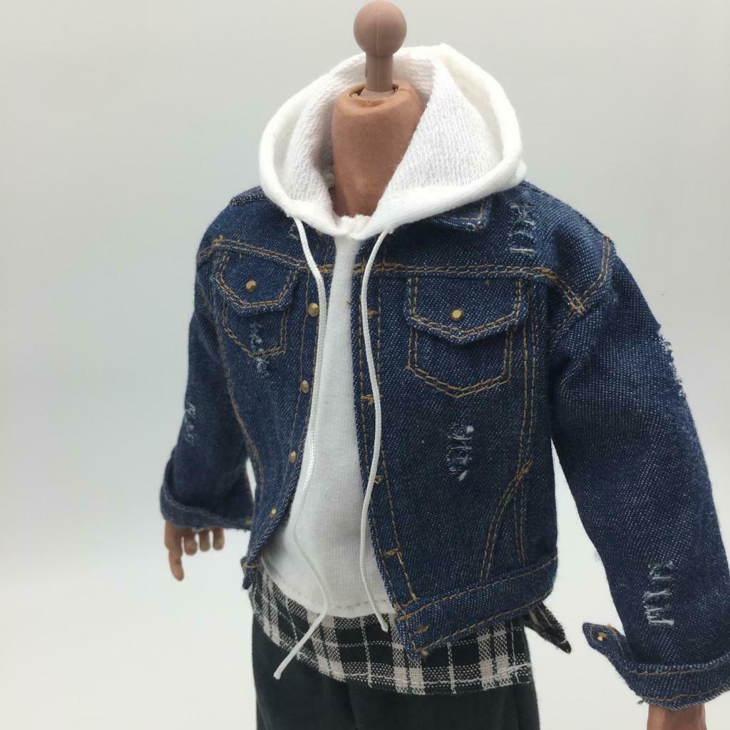 1/6 Scale Cowboy Jacket Trousers Hoodie Top Male Clothes for 12''