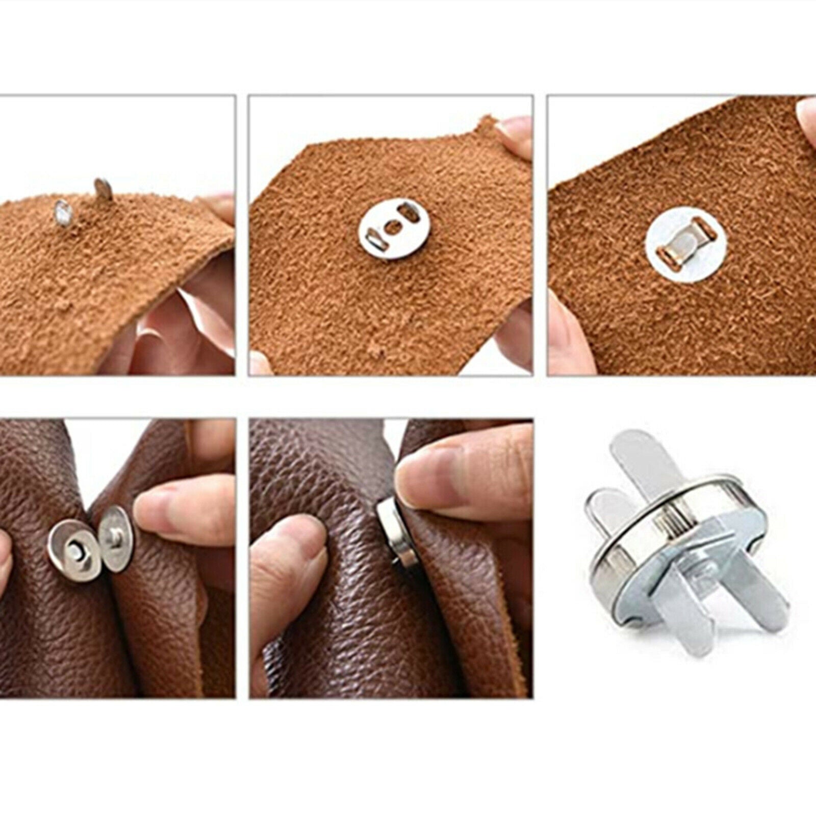 14/18mm Magnetic Snap Fastener Button for Purses Sewing Craft Bags Cloth 30x