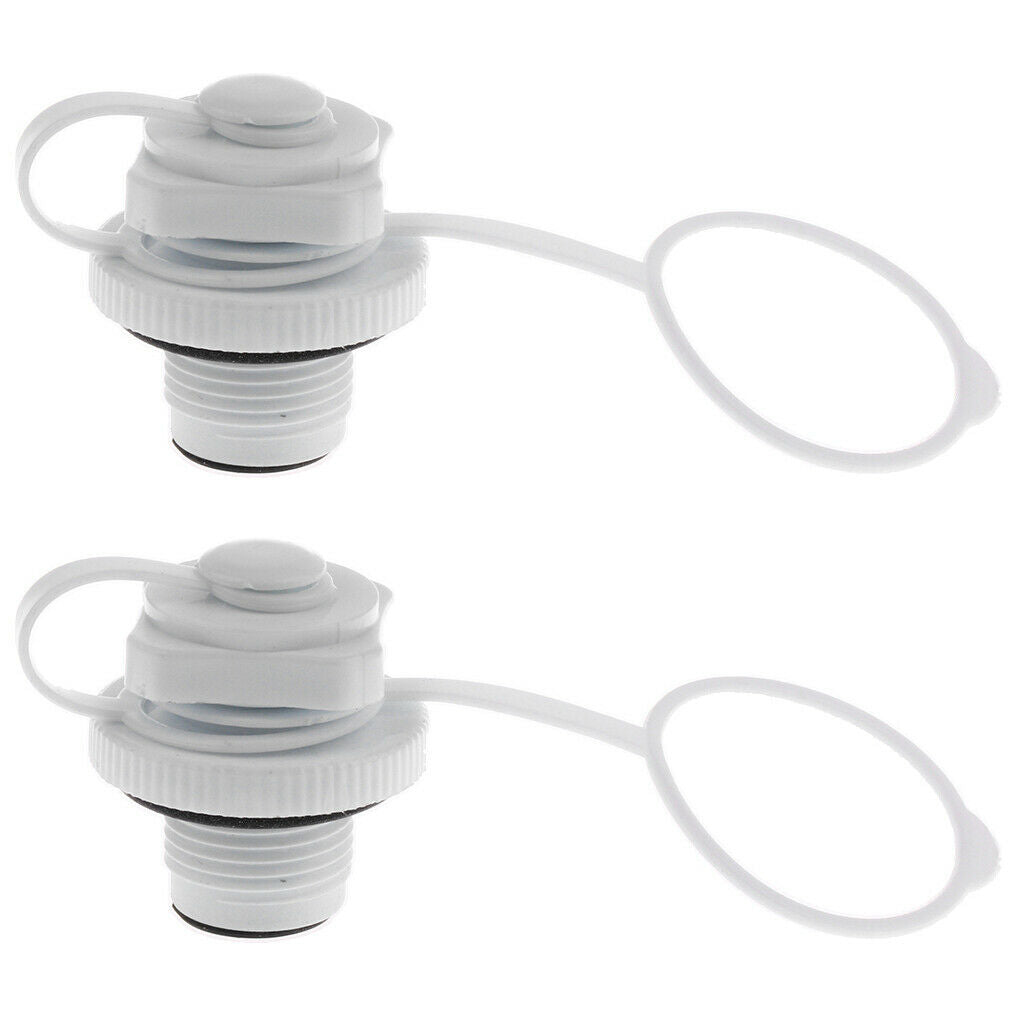 2Pcs Inflatable Boat Spiral Air Plugs 0ne-way Inflation Replacement Screw for