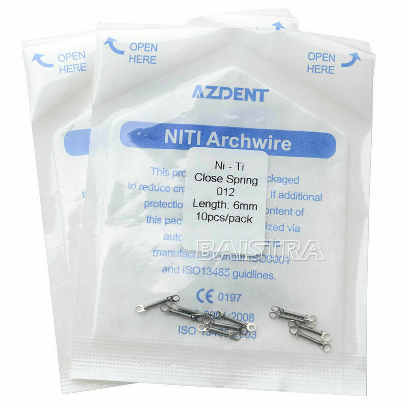 20 kits Dental Orthodontic Niti Close Coil Springs 0.012" 6mm 10pcs/Bag AZDENT