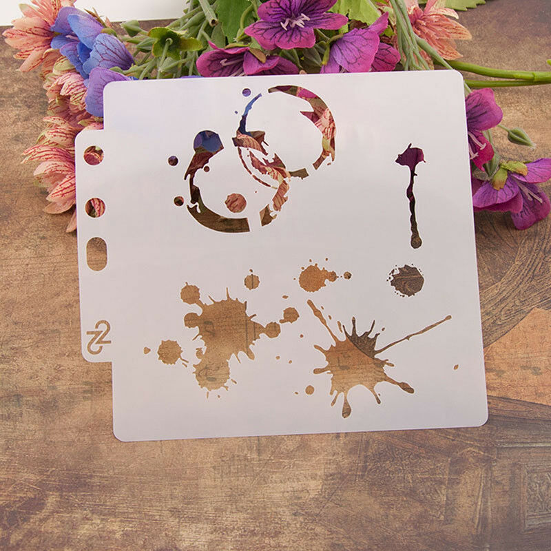 Reusable Water droplet Stencil Airbrush Art Home Decor Scrapbooking Albu.l8
