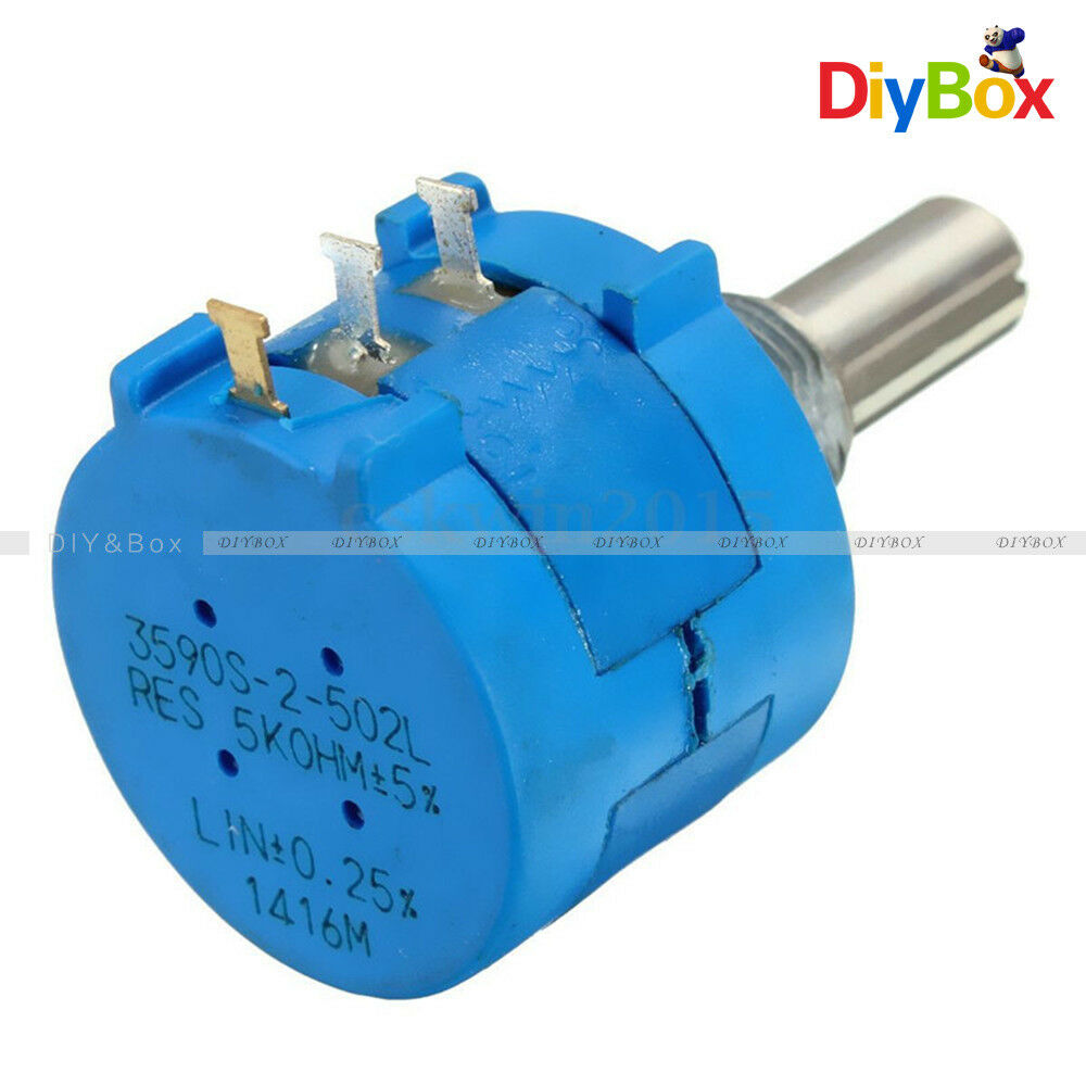 3590S Rotary Variable Resistor Wirewound Precision Potentiometer Pot 10 Turn Ohm