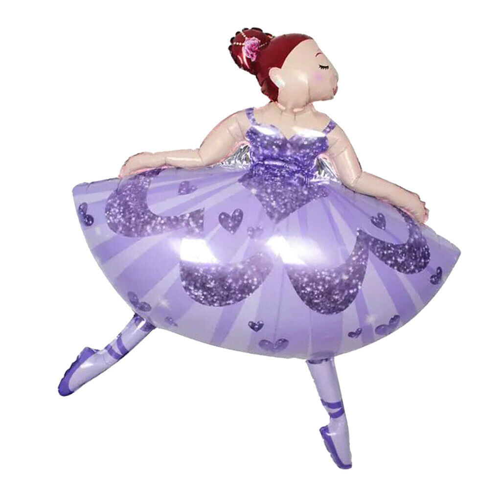 2 Piece Set Ballerina Foil Balloons Baby Shower Party Decoration