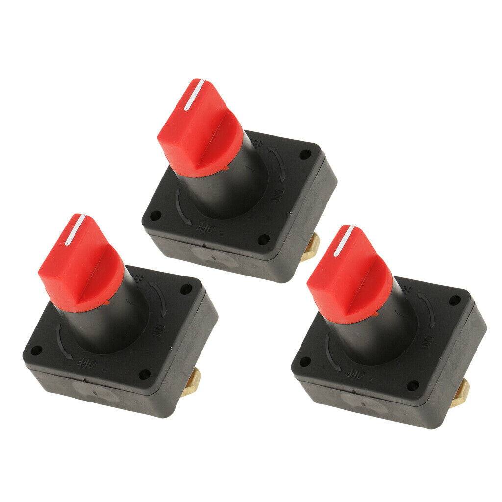 3pack 100A Kill Battery Disconnect Rotary Isolator Switch Car Motorcycle