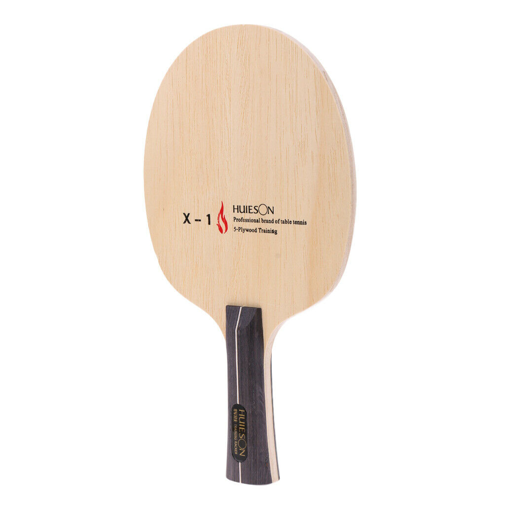 Compact 5 Layers Wood Table Tennis Racket  Pong Long Handle Bat Paddle