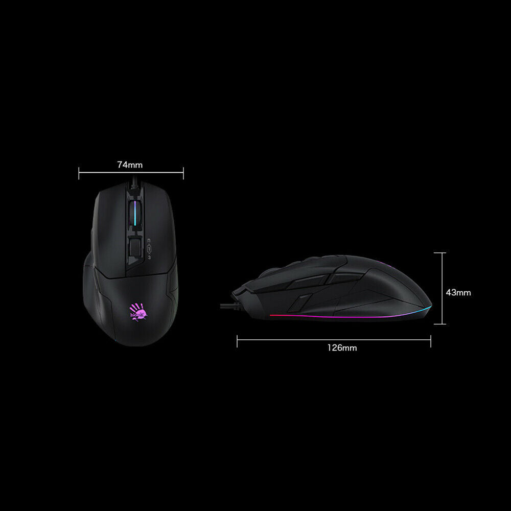 For BLOODY W70 MAX Wired USB Gaming Mouse Programmable Activation Version