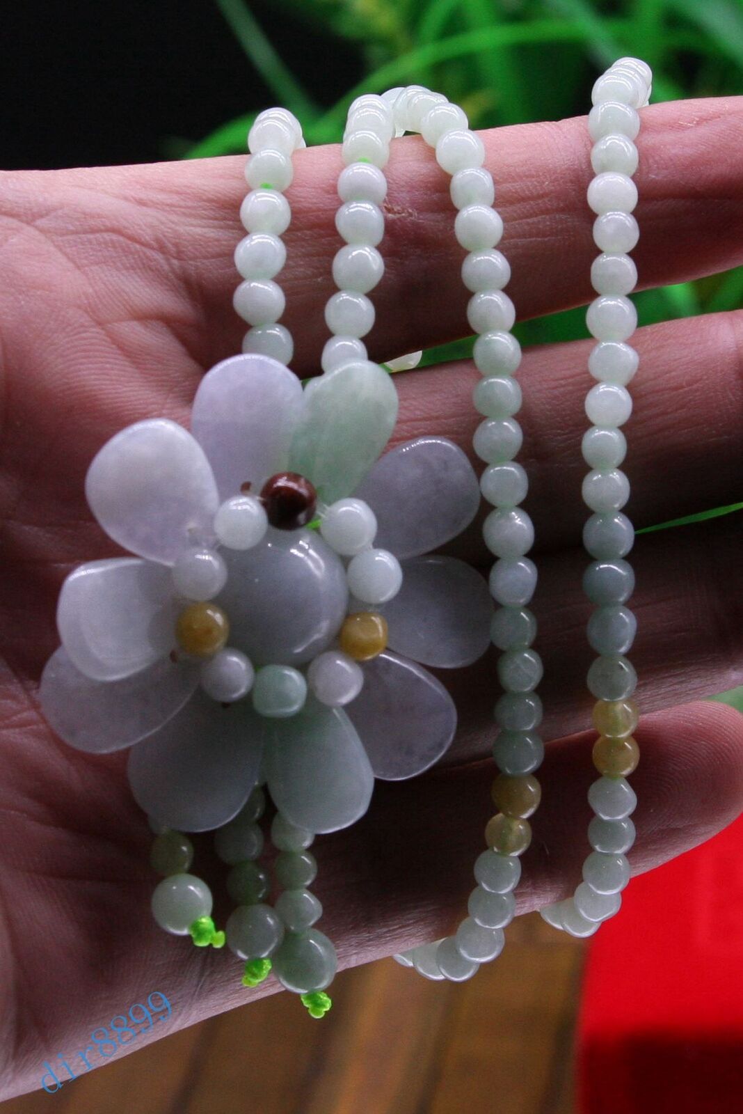 Certified Yellow Natural A Jade jadeite Dragon Petal Pendant Necklace èŠ±ç“£é¡¹é“¾