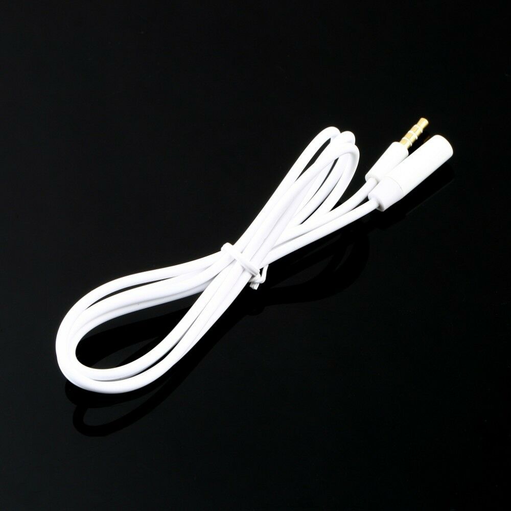 3.5mm 4Pole Male to Female Headphone Earphone Adapter Audio Mic Extension Cable