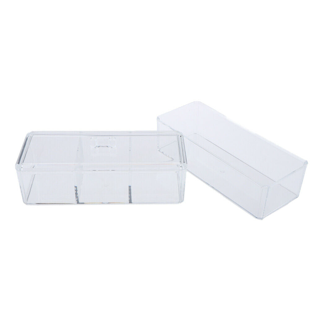 Dustproof Acrylic Makeup Cotton Pad Swab Storage Case Jewelry Cosmetic Box