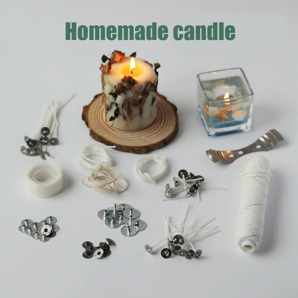 50x Bulk Pre Waxed Candle Wicks White Candle Core Contton Wicks for Tealight