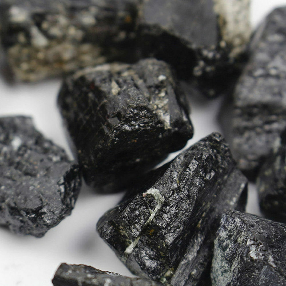 50g Natural Black Tourmaline Crystal Rough Rock Mineral Specimen Yoga Healing