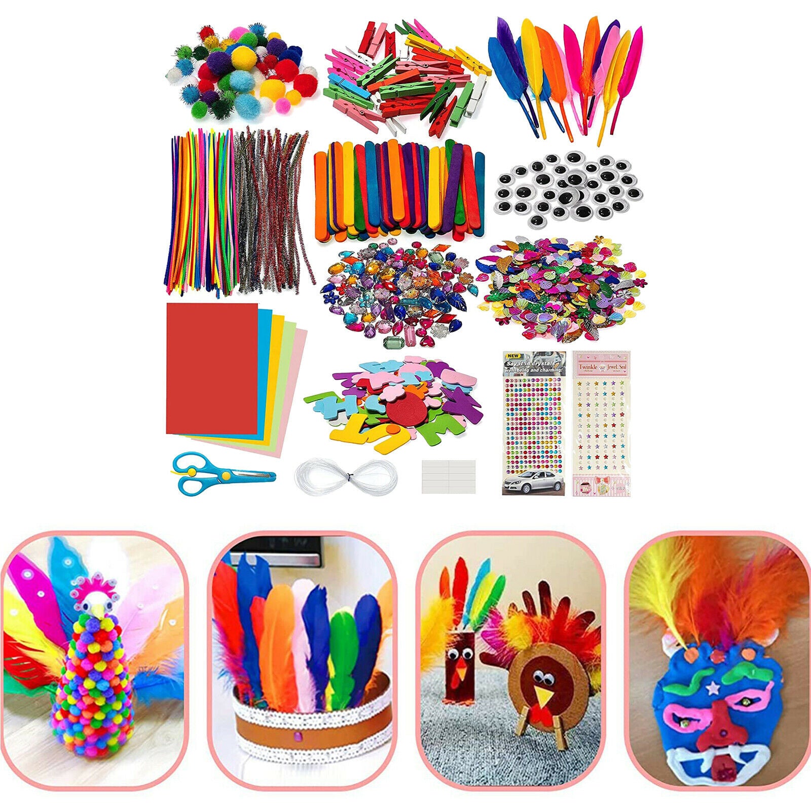 Arts and Crafts Supplies Set for Kids Activity for Toddlers Crafting Set