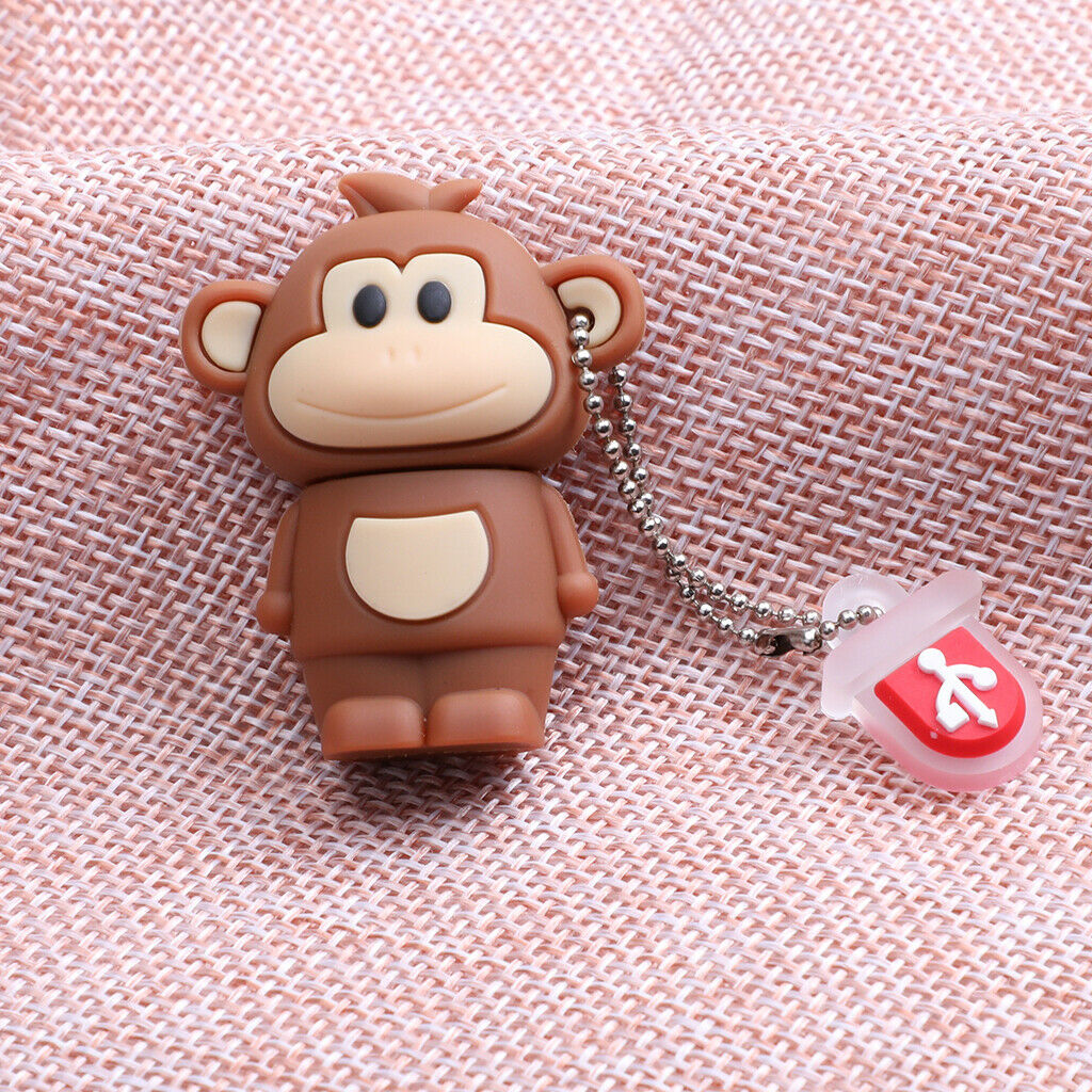 Cute Monkey Style USB Flash Drive Data Storage Thumb Pen Drive 64GB