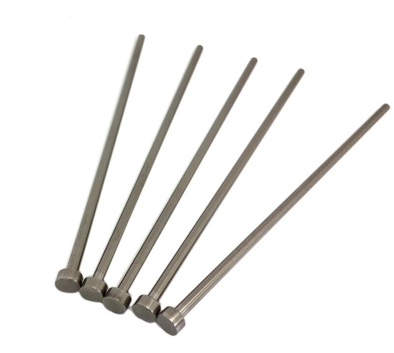 LOT100  6mm Head Diameter Round Tip Steel Straight HSS Ejector Pin 100mm Length