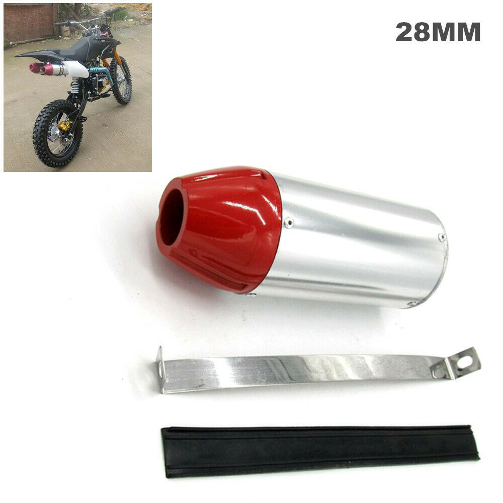 28mm Inner Short Tail Exhaust Muffler Pipe For 90 110 125cc Motorcycle Bikes ATV