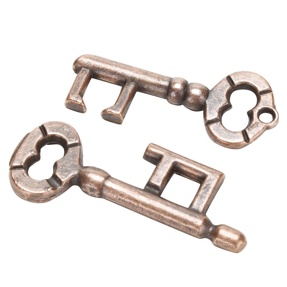 1Pcs Alloy Key Ring Puzzle Brain Tester IQ Test Kids Adults Intelligent Toys DF