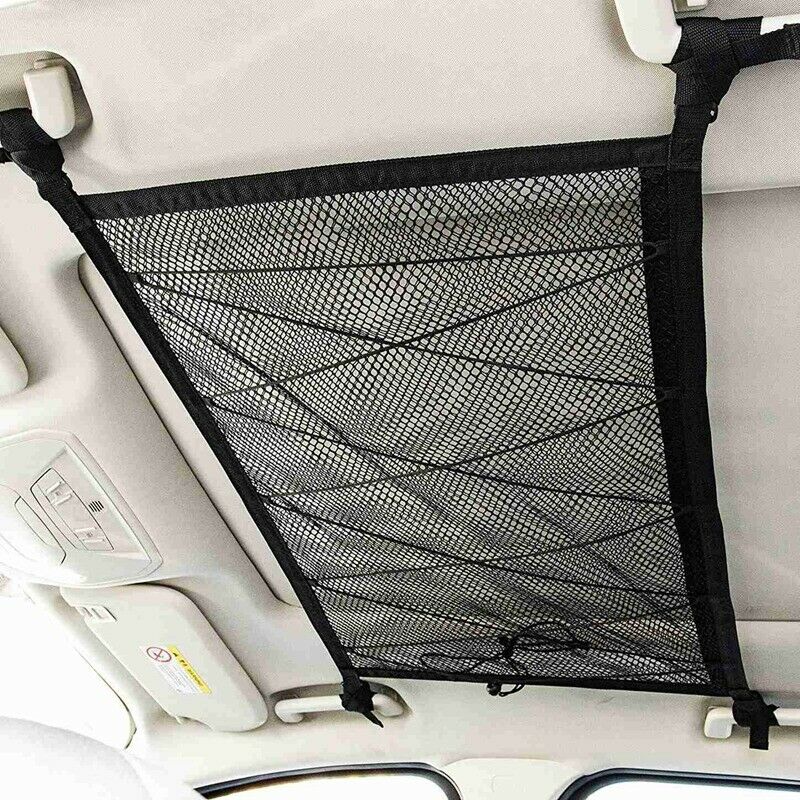 Car Ceiling Storage Net Pocket Roof Interior Cargo Net Bag Car Trunk StorageW8V7