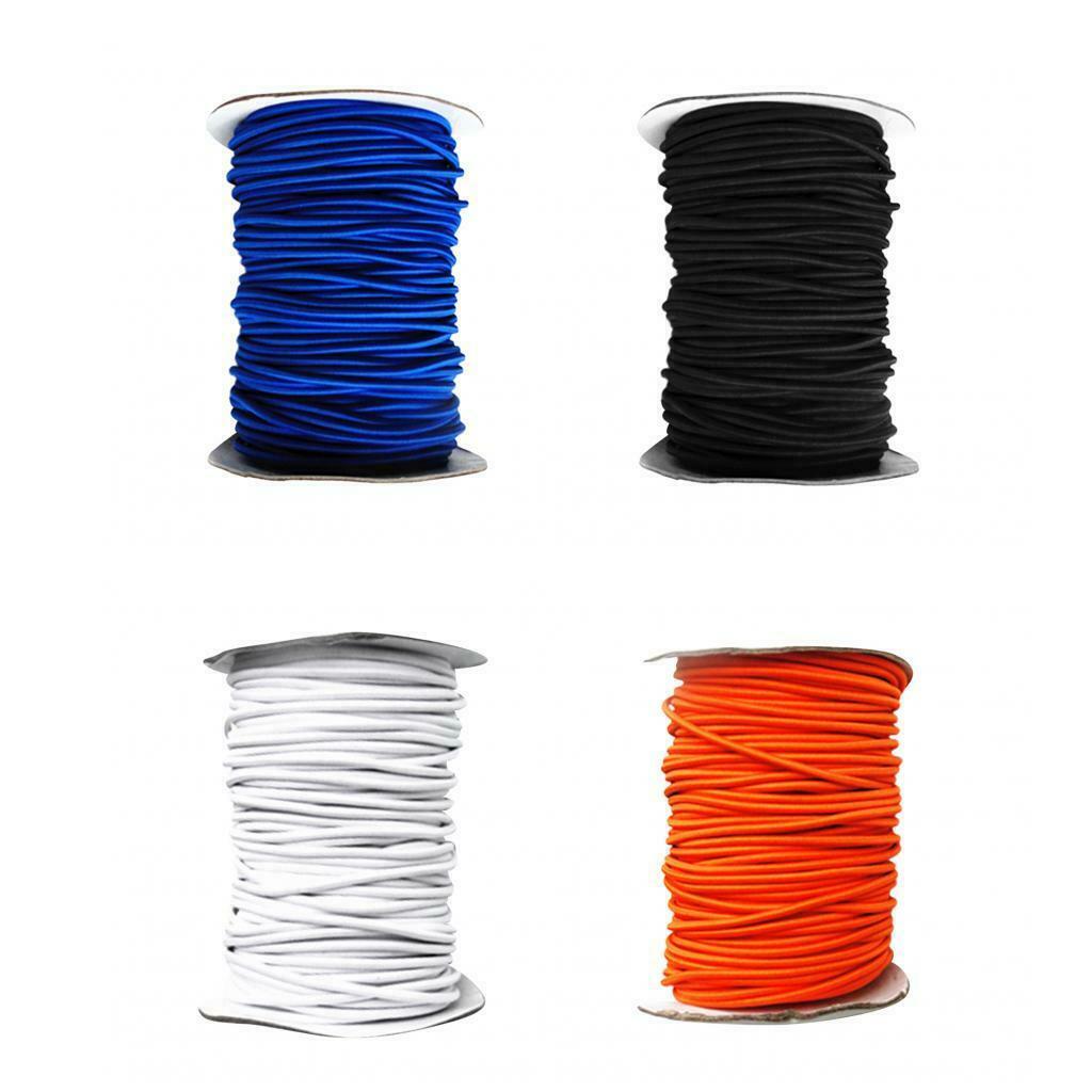 4mm x 5 Meters Orange Elastic Bungee Rope Shock Cord Tie Down Boats Trailers