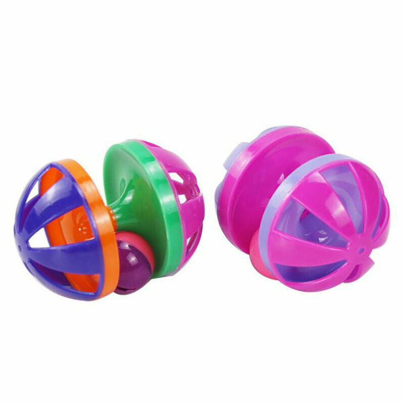 1Pcs Plastic Rolling Cat Interactive Bell Ball Teaser Squeaky Pet Chew T.l8
