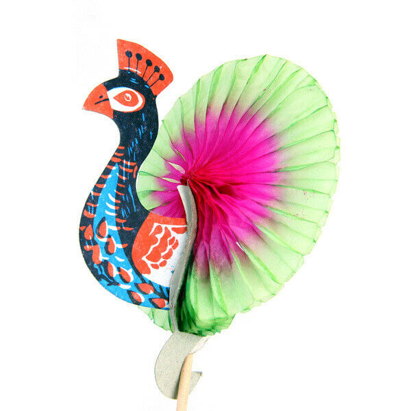 Generic Colorful Peacock Cocktail Drink Fruit Cake Sticks Pack of 50