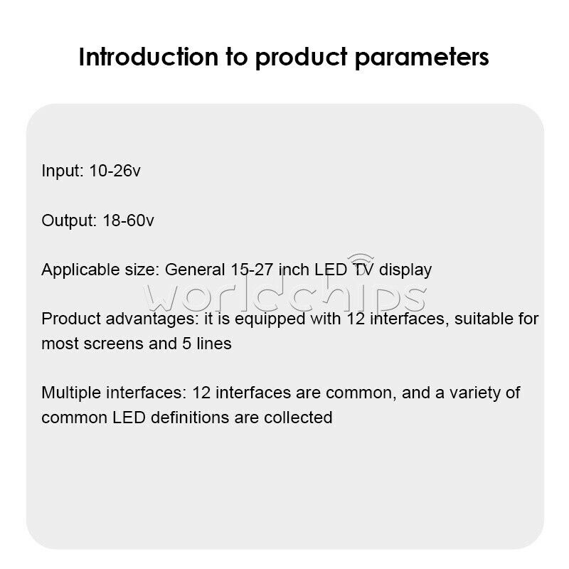 Universal for 15-27" LED LCD TV Multi-interface Constant Current Board Module