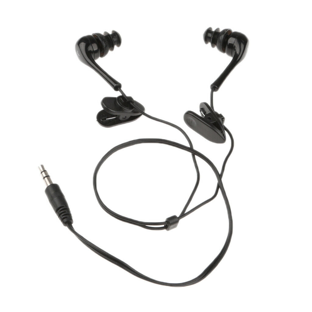 2Pieces 3.5mm Sport Underwater Audio Waterproof Earphone Headphones for iPod