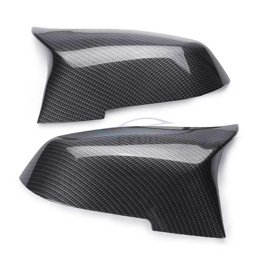 For BMW 2/3/5 F20 F21 F22 F30 F31 F32 F33 ABS Carbon Fiber Mirror Cover Black