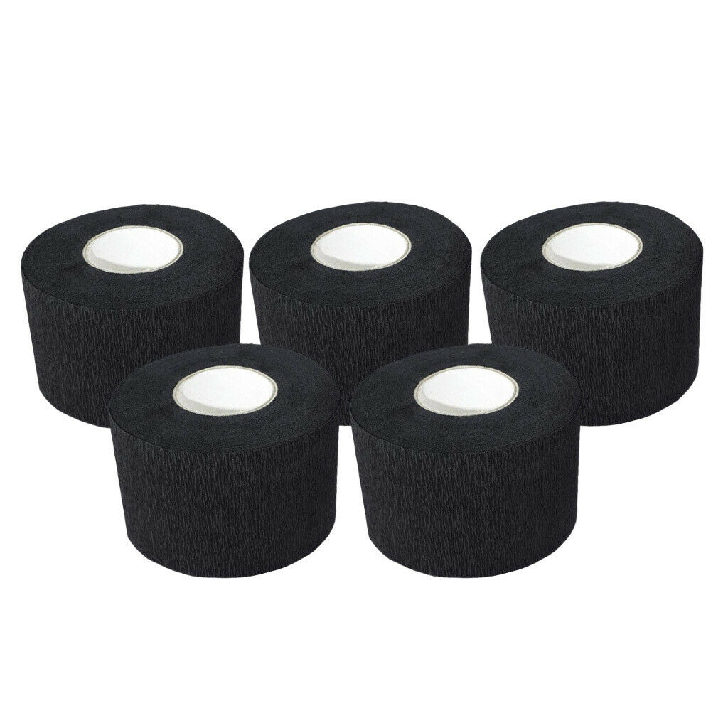5x Neck Roll Paper Pro Neck Covering Haircut Collar Salon Accessory black