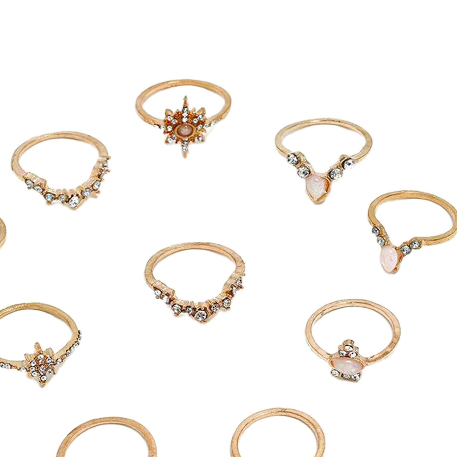 Mid Knuckle Finger Joint Rings Women Girl Ring Set Thin Ring Wedding Jewelry