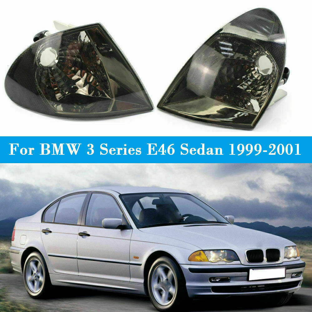 Pair Euro Crystal Corner Lights Signal Lamp For BMW 3 Series E46 Sedan 99-01 00