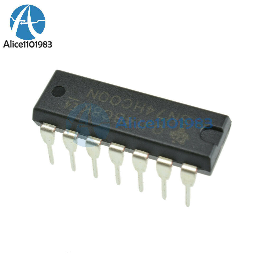 50PCS SN74HC00N 74HC00N IC QUAD 2-INPUT NAND GATE 14-DIP