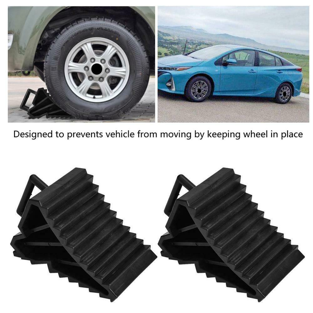 Heavy Duty Solid Rubber Wheel Chocks Truck RV Camper Trailer Car Tire Stopper