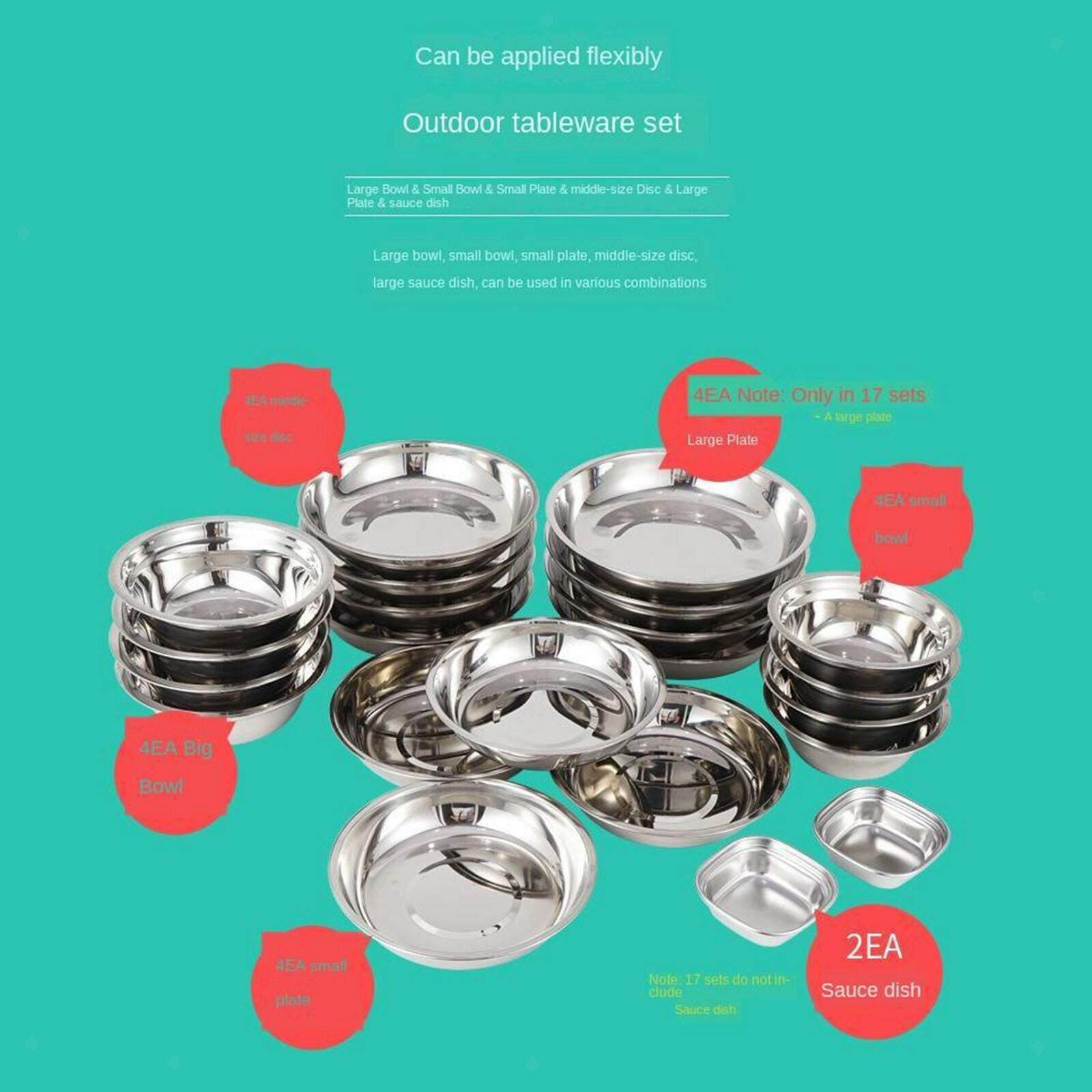 Camping Cookware Kit Portable Cooking Equipment Plate Set Outdoor Hiking Picnic