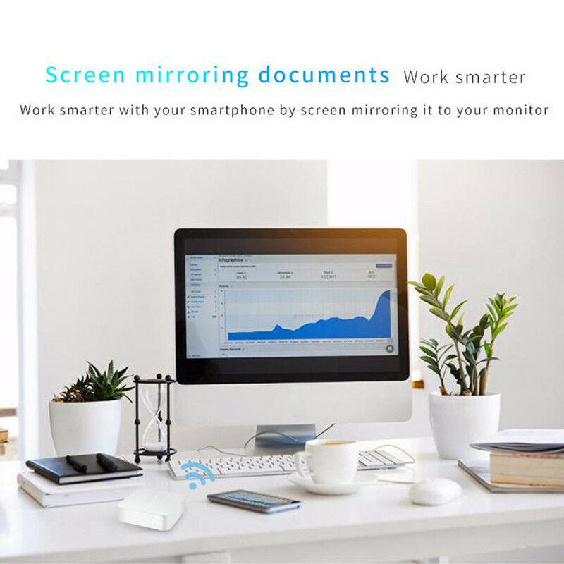 White Car WiFi Display Miracast Box Mirror Link Adapter Airplay DLNA Android iOS
