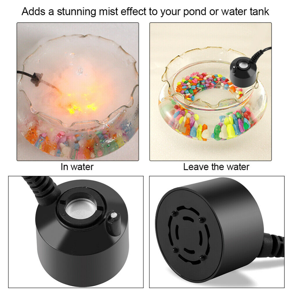 Mist Maker Aquarium Fish Tank Fogger Atomizer Air Humidifier Water Fountain Pond