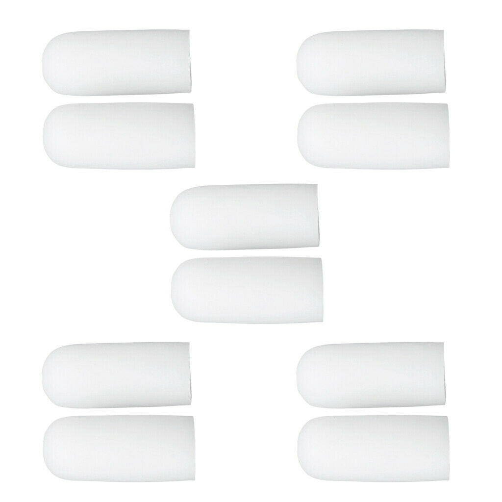 5 Pair Toe Caps Protectors Pads Covers for Ingrown Toenails Blistering White