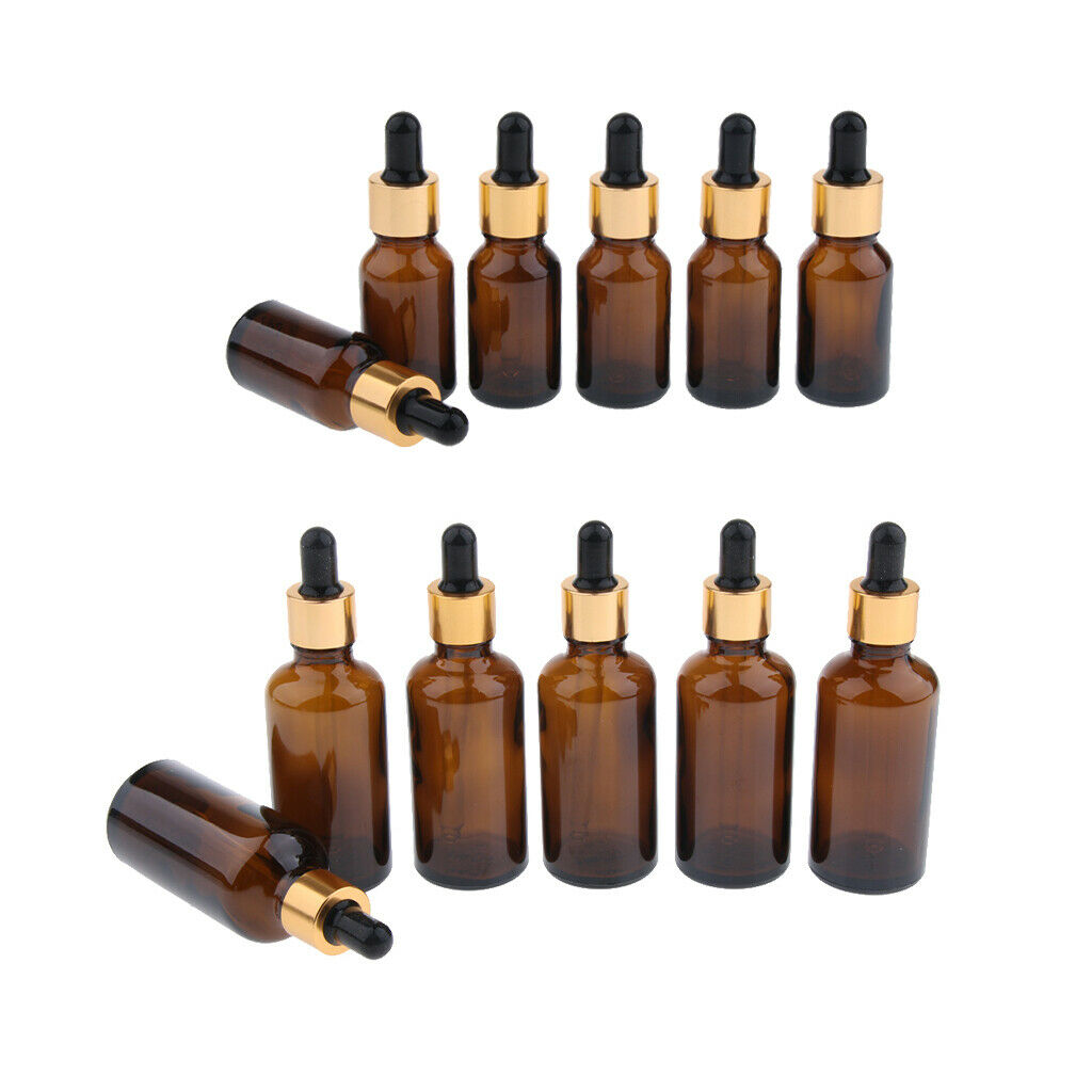 12pcs Glass Bottle with Glass Eye Dropper Dispenser for Essential Oil, Chemistry