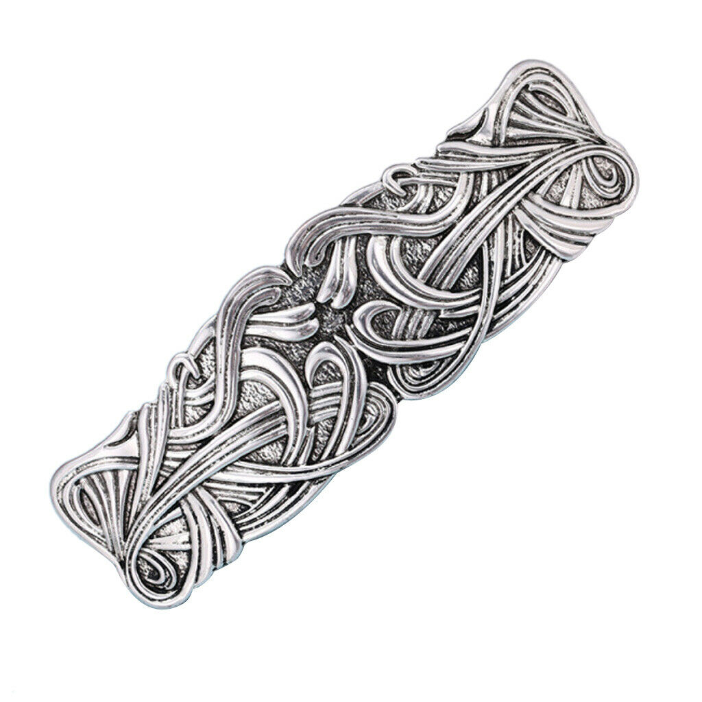 2pcs Viking Celtic Hair Clip Female Hand Crafted Floral Barrette Hairpin
