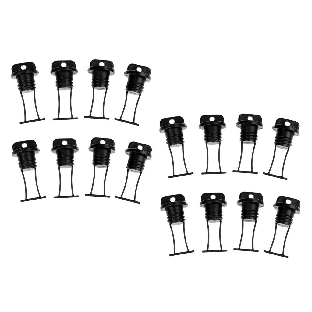 16 Pieces Durable Kayak Small Boat Thread Drain Plug Bungs Scupper Plug