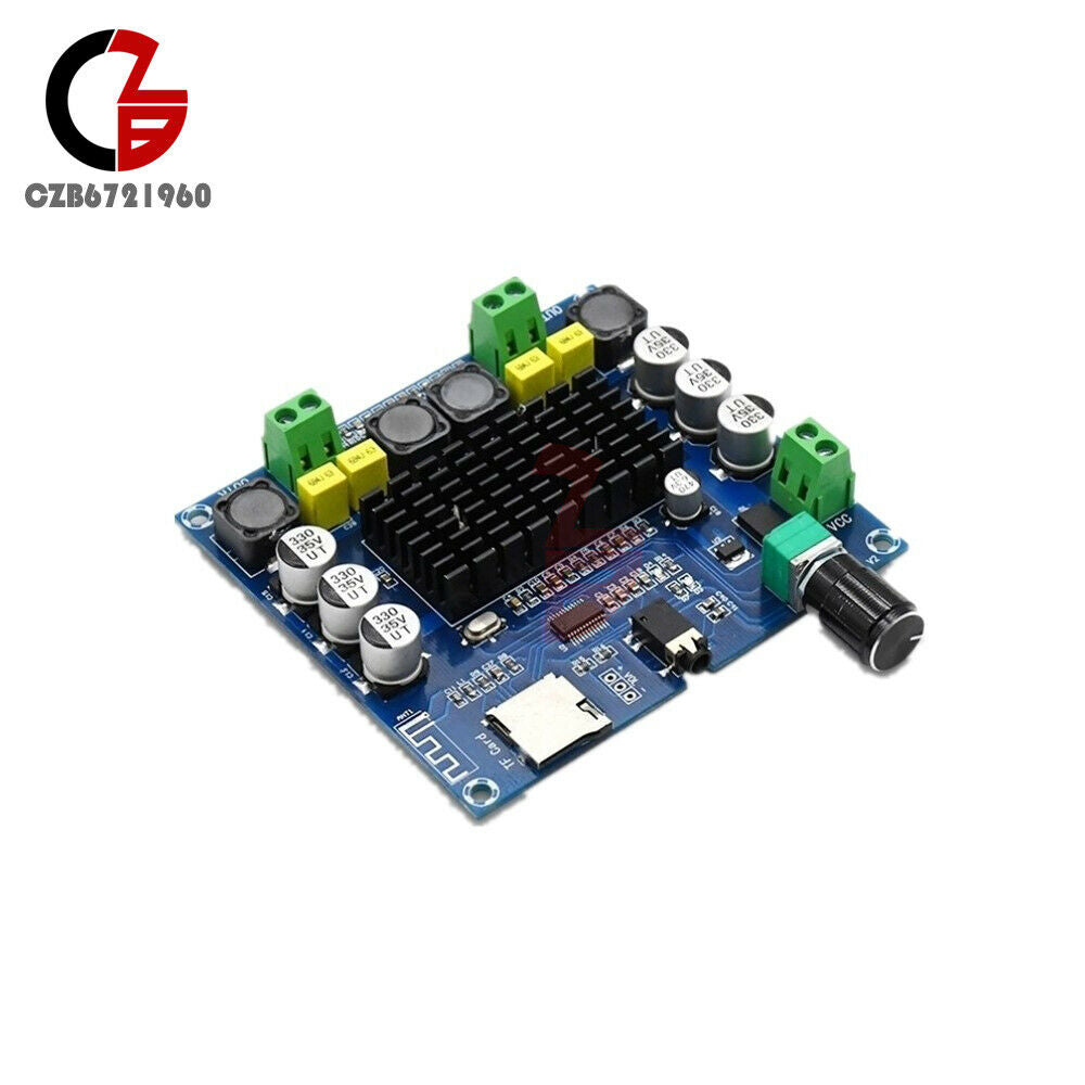 TPA3116 Digital Bluetooth 4.1 Power Amplifier Board TF Card AUX 50W*2 XH-A104